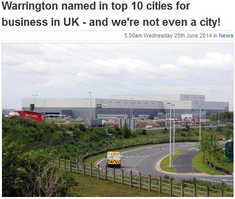 warrington made in top 10 cities for business in uk